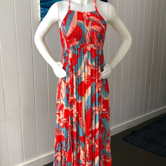 free people heat wave printed maxi